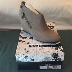 CL by Laundry - Valerie Booties - Dark Taupe Suede